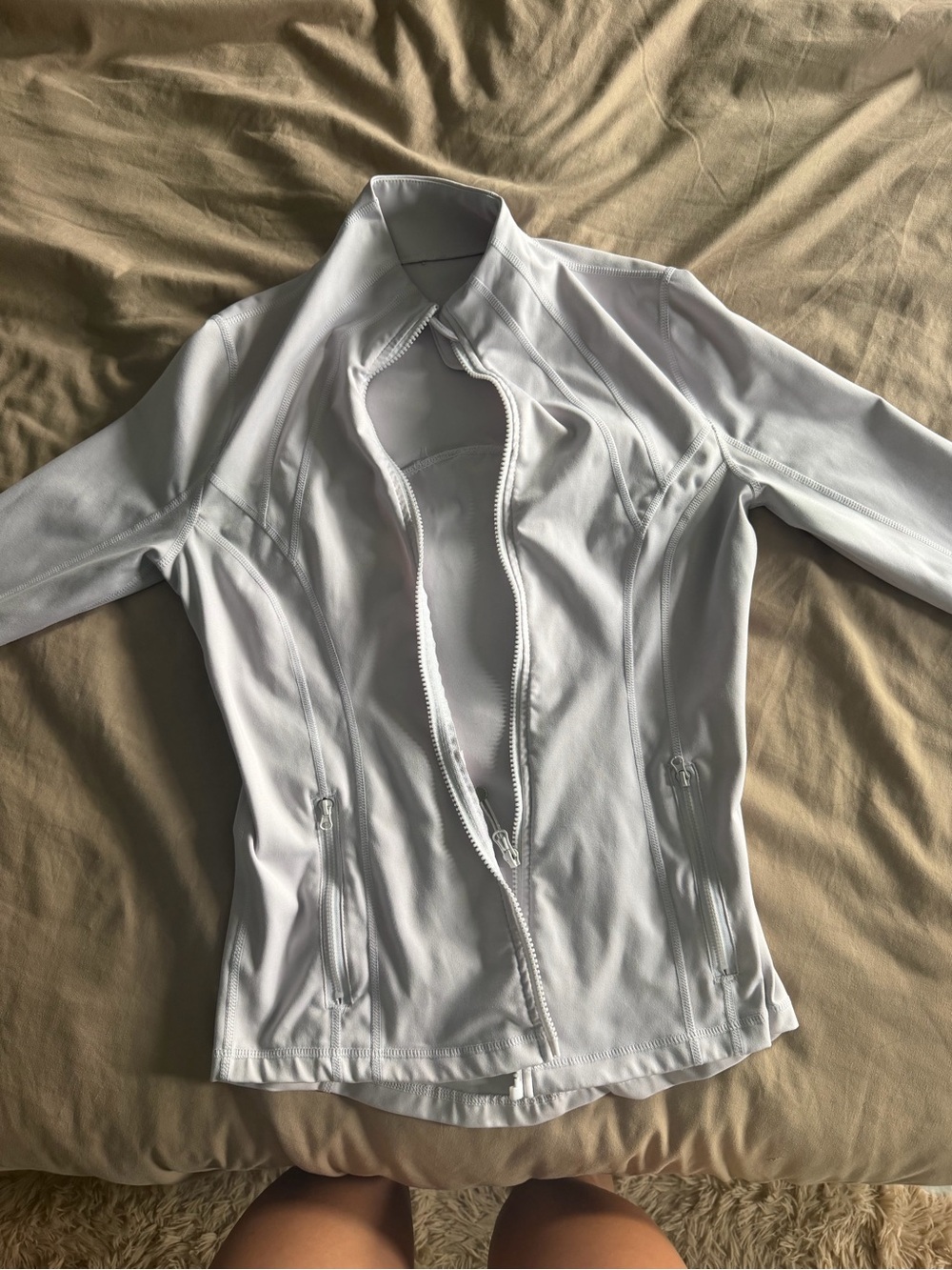 Yogalicious White Athletic Zip Up